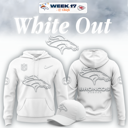 Denver Broncos White Out 2025 Hoodie