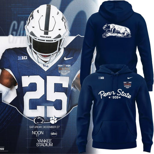 2025 Penn State 1959 Bad Boy Mowers Pinstripe Bowl Hoodie