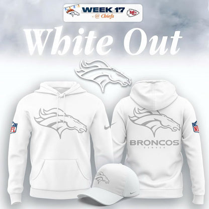Denver Broncos White Out 2025 Limited Hoodie