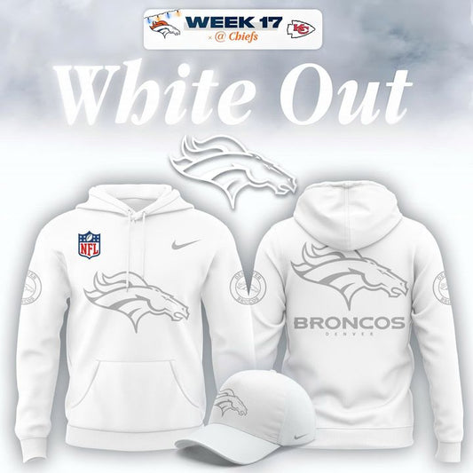 Denver Broncos Summit White 2025 Hoodie