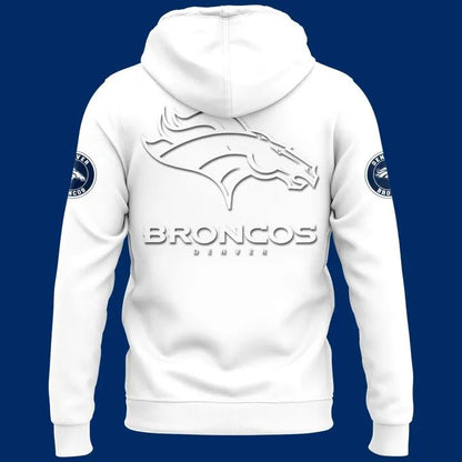 Men's White Denver Broncos Sideline Standard Issue Alt Hoodie-V2