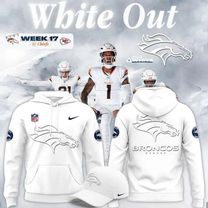 Men's White Denver Broncos Sideline Standard Issue Alt Hoodie-V2