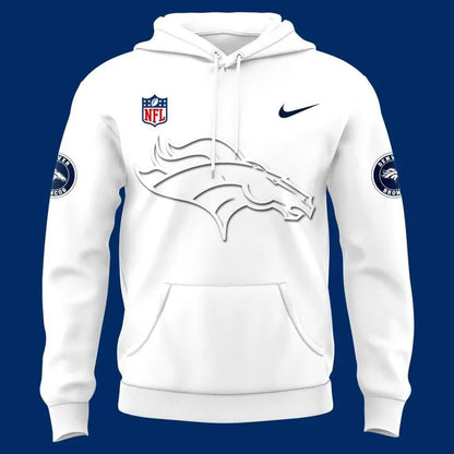 Men's White Denver Broncos Sideline Standard Issue Alt Hoodie-V2