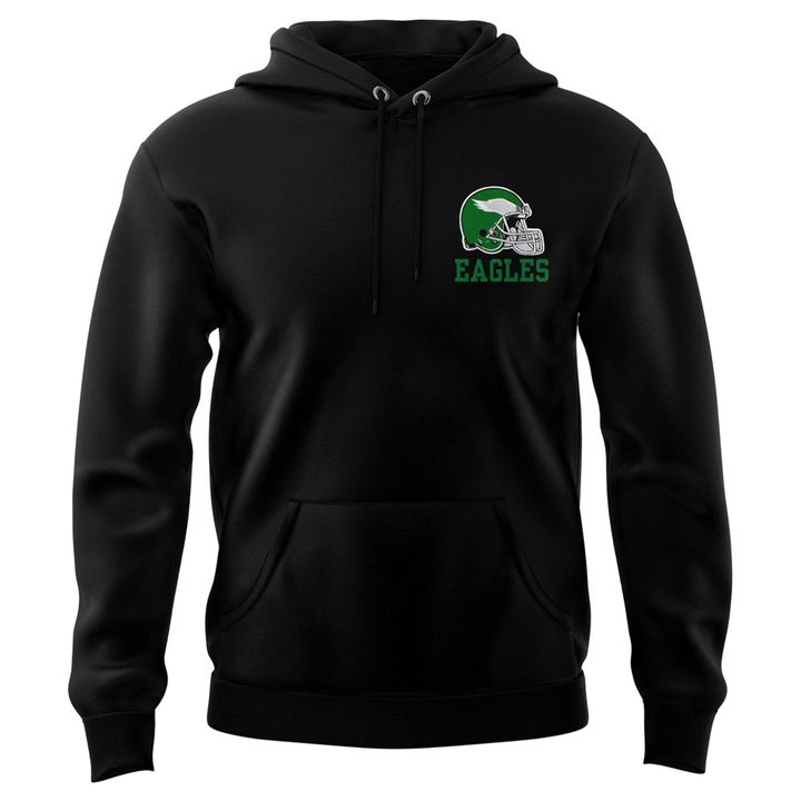 Abercrombie & Fitch Eagles back graphic hoodie in black