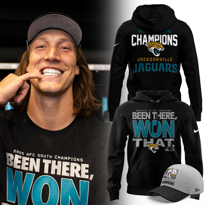 Official Jacksonville Jaguars 2025 AFC South Division Champions "Been There Won That" Hoodie - Black (Updated Version)