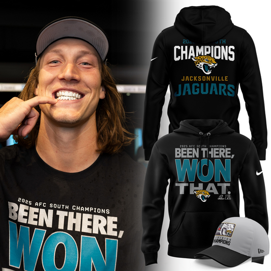 Official Jacksonville Jaguars 2025 AFC South Division Champions "Been There Won That" Hoodie - Black (Updated Version)