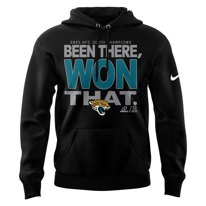 Official Jacksonville Jaguars 2025 AFC South Division Champions "Been There Won That" Hoodie - Black (Updated Version)