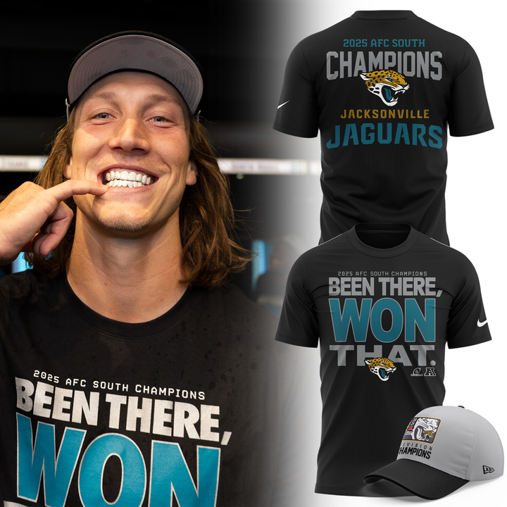 Official Jacksonville Jaguars 2025 AFC South Division Champions "Been There Won That" T-Shirt - Black (Updated Version)