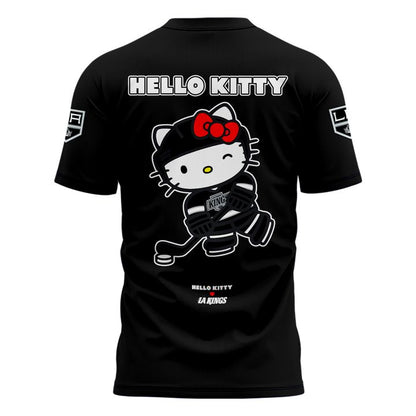 Limited Edition Los Angeles Kings x Hello Kitty Special Fanatics Black Tee