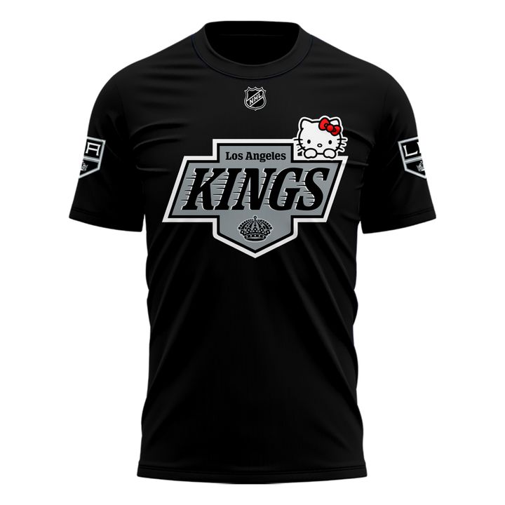 Limited Edition Los Angeles Kings x Hello Kitty Special Fanatics Black Tee