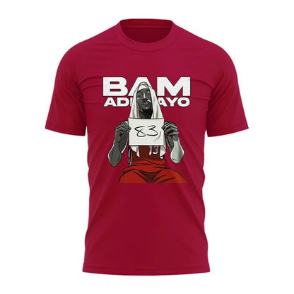 Commemorates the historic moment when Bam Adebayo scored 83 points in a single game T-Shirt.