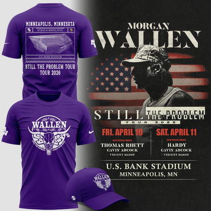Minnesota Vikings 2026 Exclusive Morgan Wallen T-Shirt