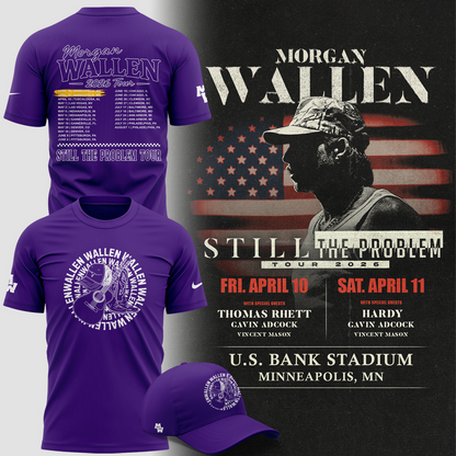Minnesota Vikings 2026 Exclusive Morgan Wallen T-Shirt