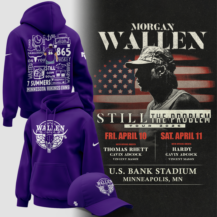 Minnesota Vikings 2026 Exclusive Morgan Wallen Hoodie