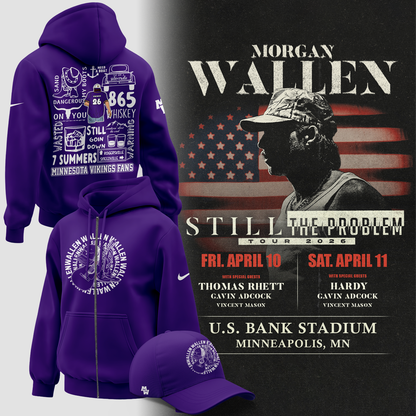 Minnesota Vikings 2026 Exclusive Morgan Wallen ZipHoodie