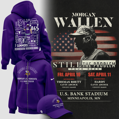 Minnesota Vikings 2026 Exclusive Morgan Wallen ZipHoodie