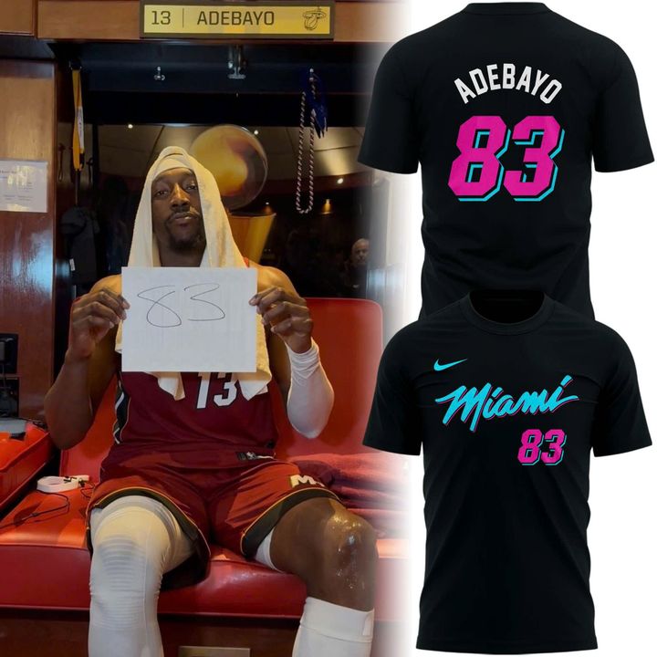 Bam Adebayo “83-Point Game” Black T-Shirt.