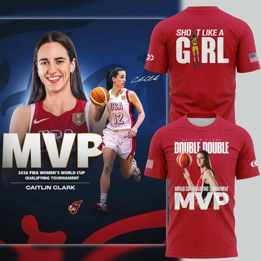 Caitlin Clark MVP of the 2026 FIBA Women’s World Cup Qualifying Tournament T-Shirt