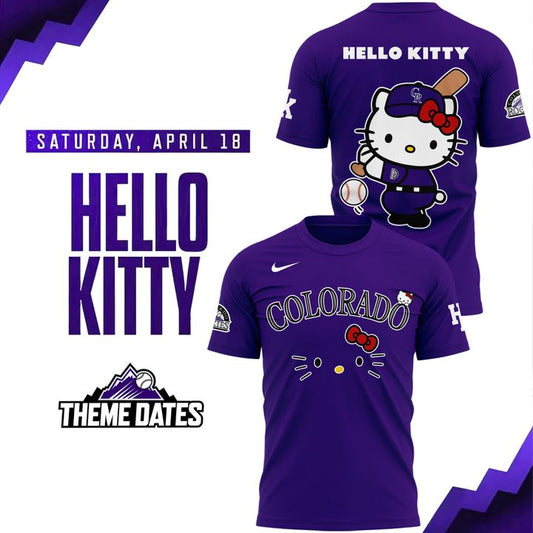 Exclusive 2026 T-Shirt Colorado Rockies x Hello Kitty for fans!