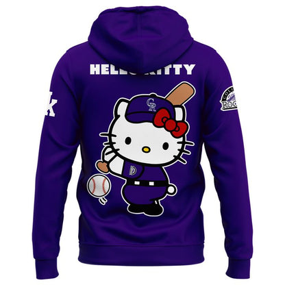 Exclusive 2026 Hoodie Colorado Rockies x Hello Kitty for fans!