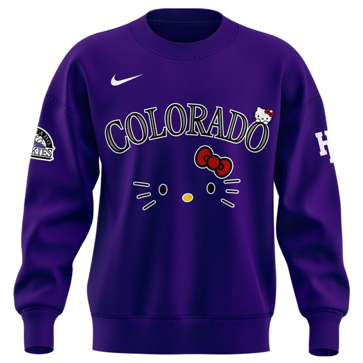 Exclusive 2026 Sweatshirt Colorado Rockies x Hello Kitty for fans!