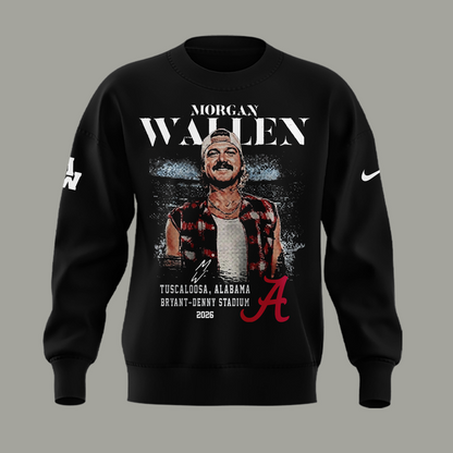 Exclusive Morgan Wallen x Alabama Football "Still The Problem Tour 2026" Bryant–Denny Stadium Sweatshirt for fans!