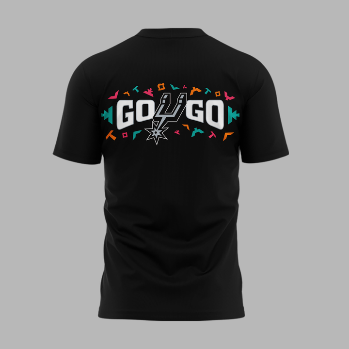 San Antonio Spurs " Go Spurs Go " 2026 Playoffs T-Shirt - Black