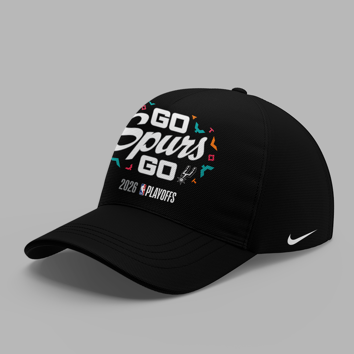 San Antonio Spurs " Go Spurs Go " 2026 Playoffs T-Shirt - Black