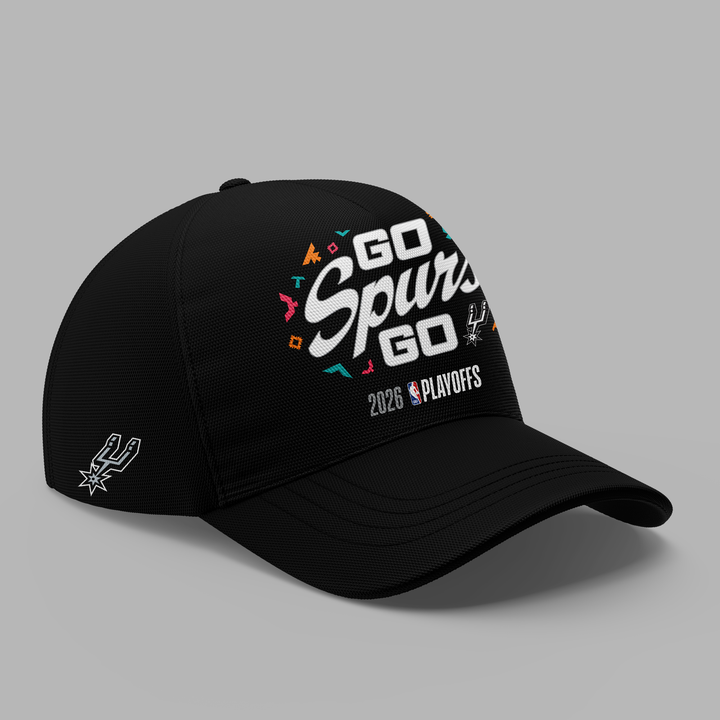 San Antonio Spurs " Go Spurs Go " 2026 Playoffs T-Shirt - Black