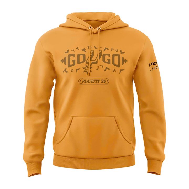 San Antonio Spurs Shop Playoffs Yellow Hoodie