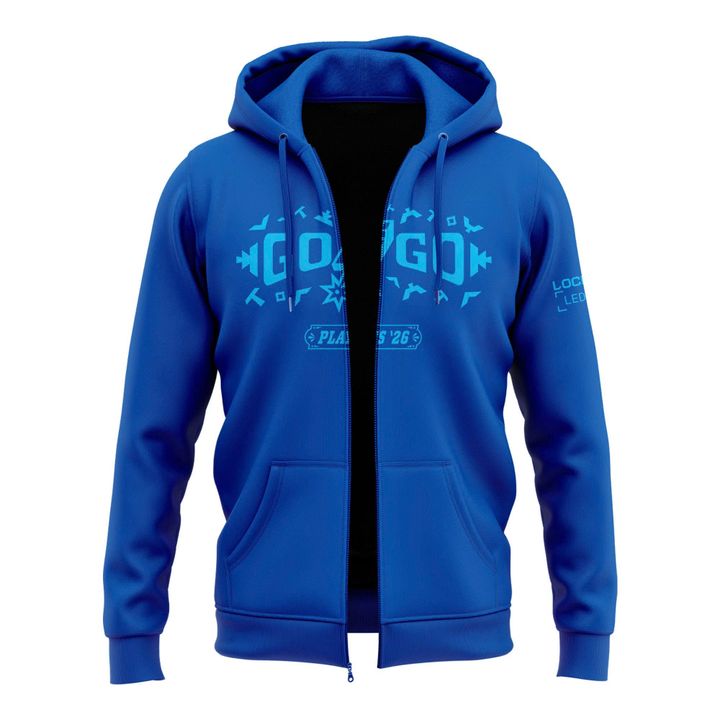San Antonio Spurs Playoffs Blue Zip Hoodie