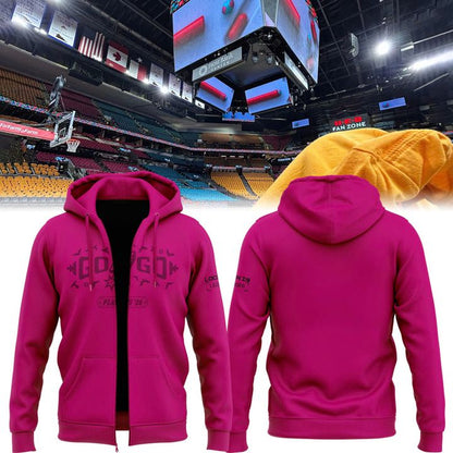 San Antonio Spurs Playoffs Pink Zip Hoodie