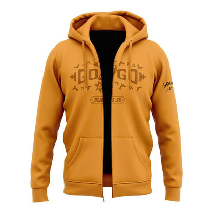 San Antonio Spurs Playoffs Yellow Zip Hoodie