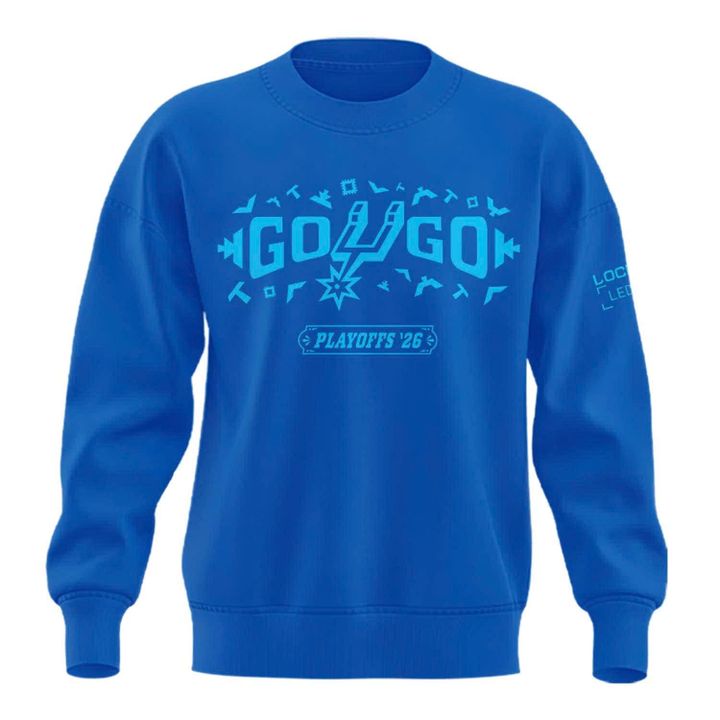 San Antonio Spurs Shop Playoffs Blue Sweatshirt