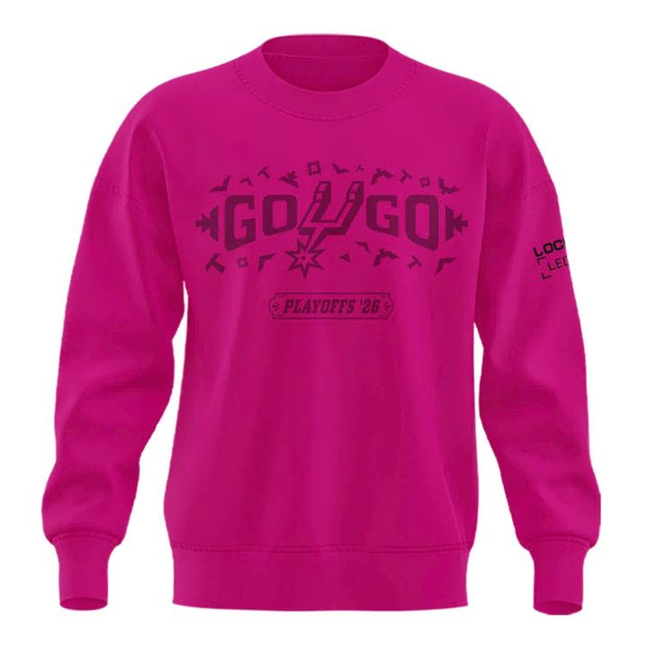 San Antonio Spurs Shop Playoffs Pink Sweatshirt