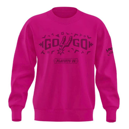 San Antonio Spurs Shop Playoffs Pink Sweatshirt