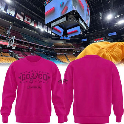 San Antonio Spurs Shop Playoffs Pink Sweatshirt