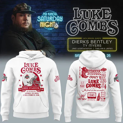 Luke Combs x Ohio State Stadium - My Kinda Saturday Night Tour 2026 Hoodie