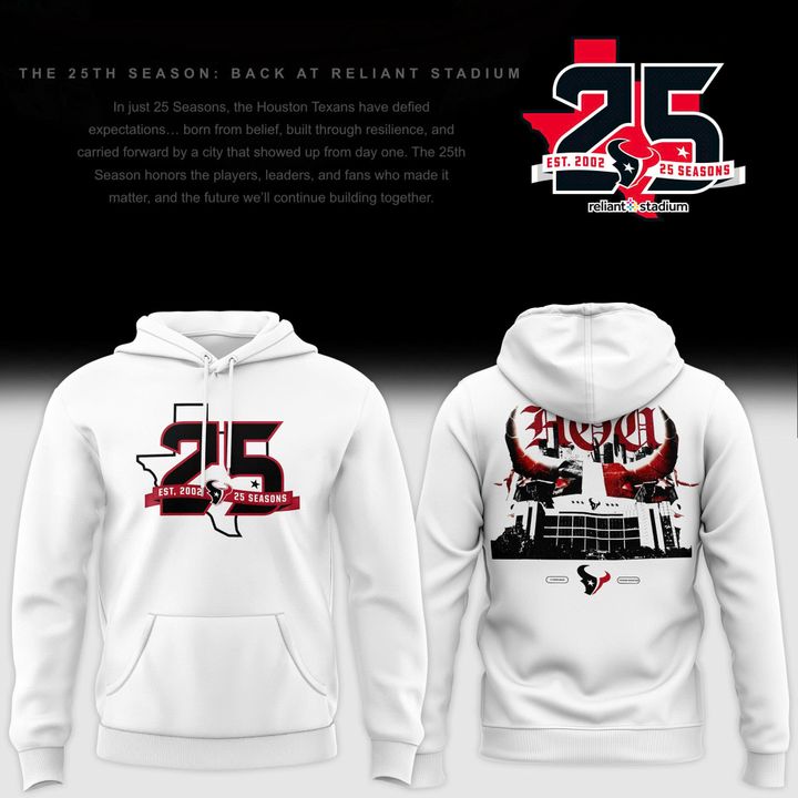 Houston Texans 25th Season Anniversary Limted Premium Hoodie