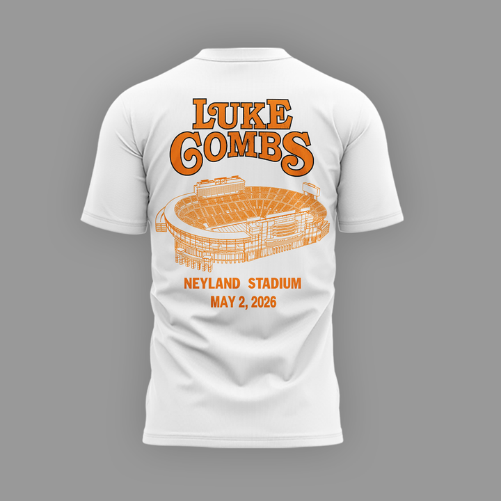 Limited Edition Tennessee x Luke Combs My Kinda Saturday Nigh White Tshirt 2026