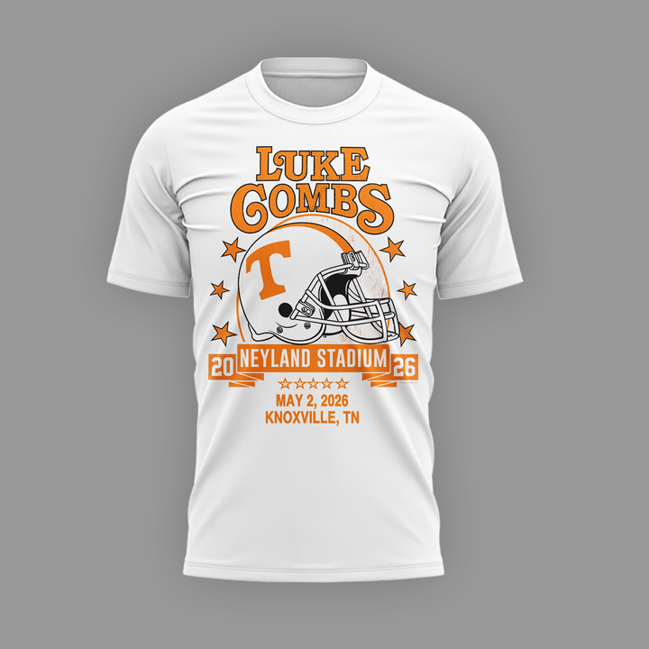 Limited Edition Tennessee x Luke Combs My Kinda Saturday Nigh White Tshirt 2026