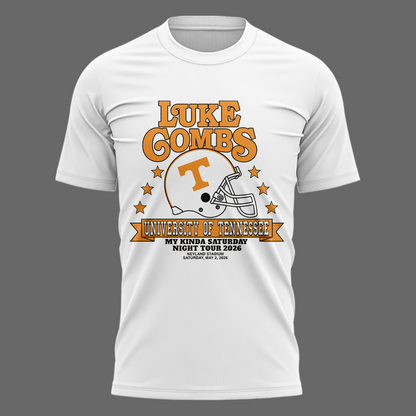 New Edition Tennessee x Luke Combs My Kinda Saturday Nigh White Tshirt 2026