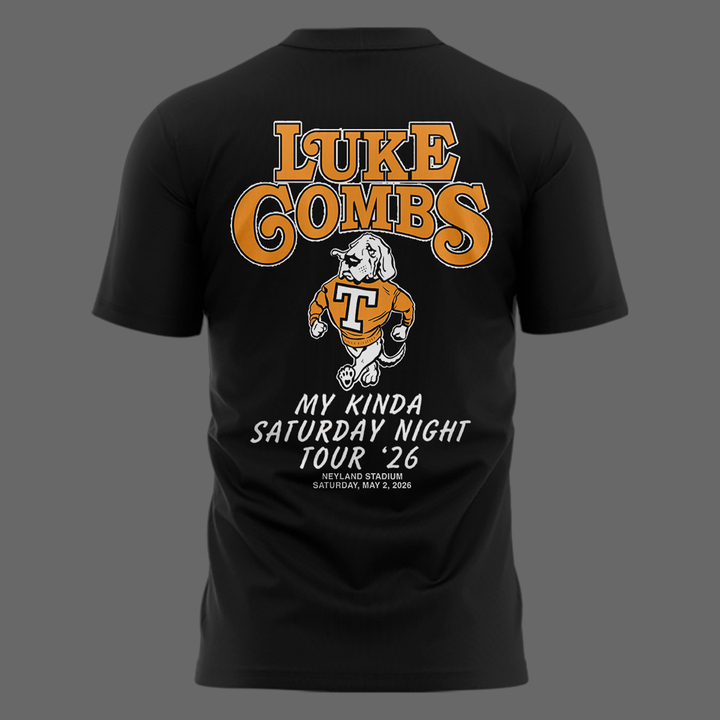 New Edition Tennessee x Luke Combs My Kinda Saturday Nigh Black Tshirt 2026