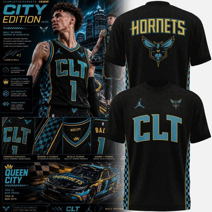 Charlotte Hornets City Edition Black T-Shirt