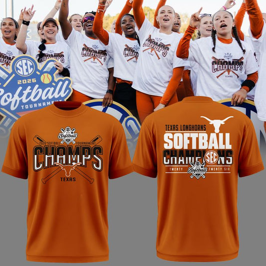 Special New Edition Texas Softball SEC Champions Orange Tshirt 2026