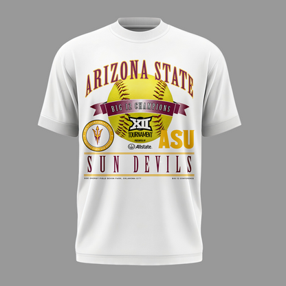 Arizona State Sun Devils 2026 Big 12 Softball Tournament Champions T-shirt