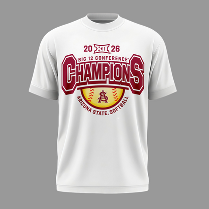 01.Arizona State Sun Devils 2026 Big 12 Softball Tournament Champions T-shirt