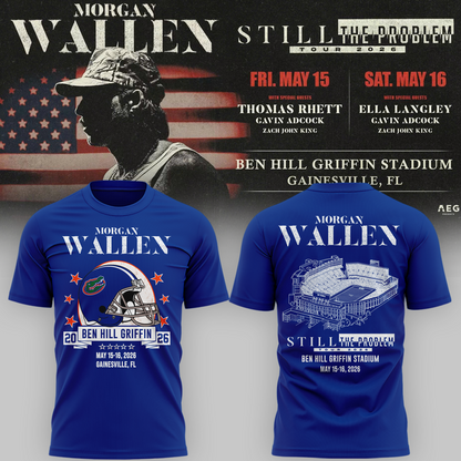Limited Edition Morgan Wallen x Florida Gators Blue Tshirt 2026