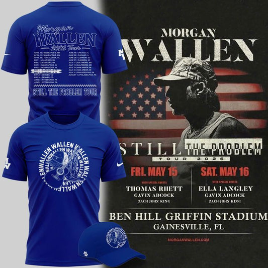 3.Limited Edition Morgan Wallen x Florida Gators Blue Tshirt 2026