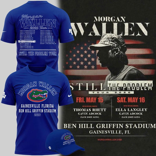 4.Limited Edition Morgan Wallen x Florida Gators Blue Tshirt 2026